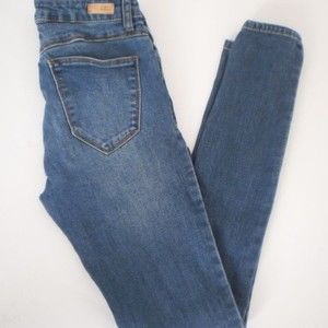 Almost Famous Denim Jeans Mid Rise Skinny Size 1